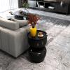 Lizhuzhuzs28 Modern Round Tray Side Table, Red view 3