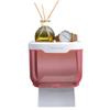 Drill-Free Waterproof Toilet Paper Holder, Pink view 1