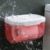Drill-Free Waterproof Toilet Paper Holder, Pink view 3