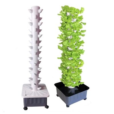RRrawgff Hydroponic Grow Kit, 45 Holes, 15-Tier System with Movable Water Tank