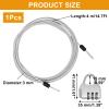 SWZHAI 3 mm Braided Steel Cable Lock, 4.5 m, Vinyl-Coated, 3-Digit Combination, Silver view 2