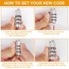 SWZHAI 3 mm Braided Steel Cable Lock, 4.5 m, Vinyl-Coated, 3-Digit Combination, Silver view 3