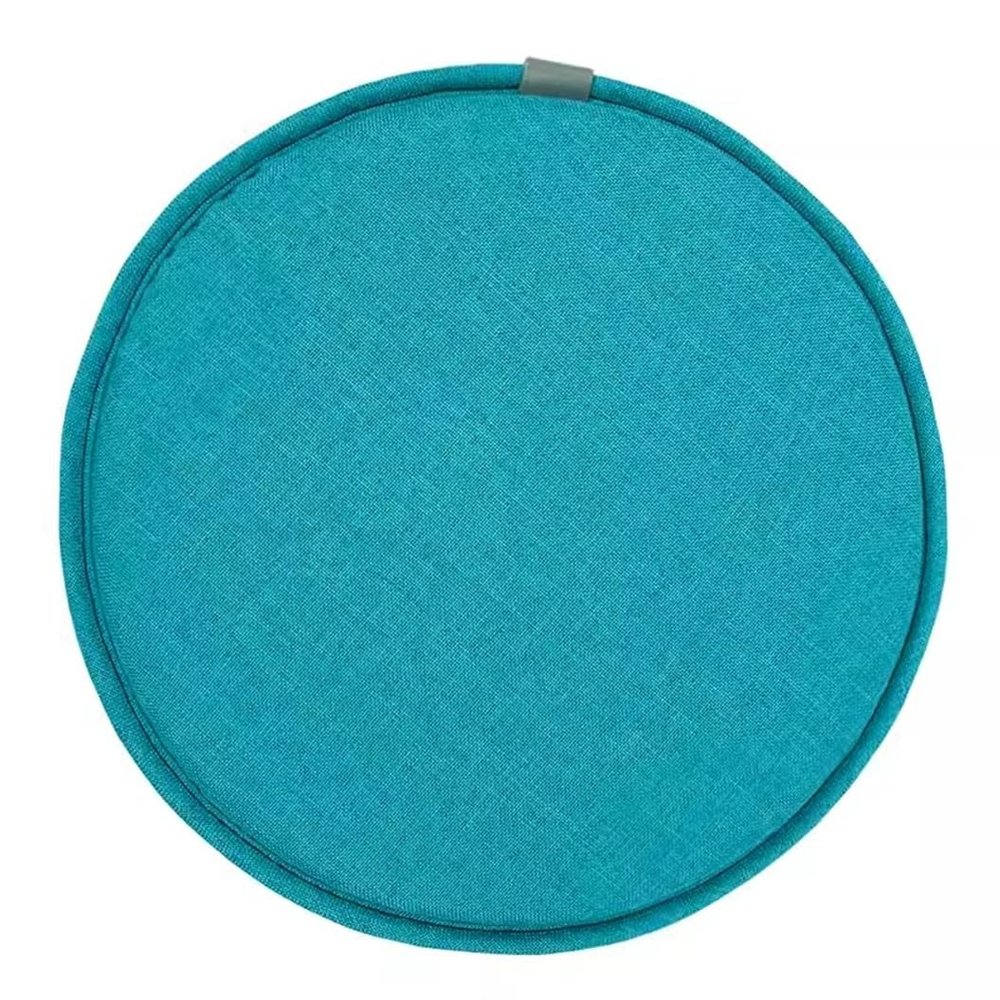 Zipinkl Round Chair Cushion with Ties, Green Blue, 45 x 45 cm