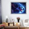 DIY Wolf Diamond Painting Kit, Blue, 30 x 45 cm view 4
