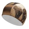 Buytruew Swim Cap for Women and Men, Elastic Cap for Long and Short Hair, Elephant Wildlife Design view 1