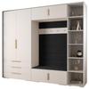 MEBLE KRYSPOL Inova 1 Wardrobe Set, White, Manila 18 Panels, Gold Handles, 236.7 x 240 x 47 cm view 1