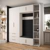 MEBLE KRYSPOL Inova 1 Wardrobe Set, White, Manila 18 Panels, Gold Handles, 236.7 x 240 x 47 cm view 2