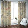 CHERHERART Boho Plant Flower Blackout Curtains, William Morris Art Vintage Window Panels, Sound-Reducing Window Treatments for Home Office, 2 Panels, W140 x H220 cm view 1