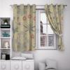 CHERHERART Boho Plant Flower Blackout Curtains, William Morris Art Vintage Window Panels, Sound-Reducing Window Treatments for Home Office, 2 Panels, W140 x H220 cm view 2