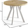 AlpiMeble OVO Extendable Dining Table, 110–210 cm, Sturdy Legs view 2