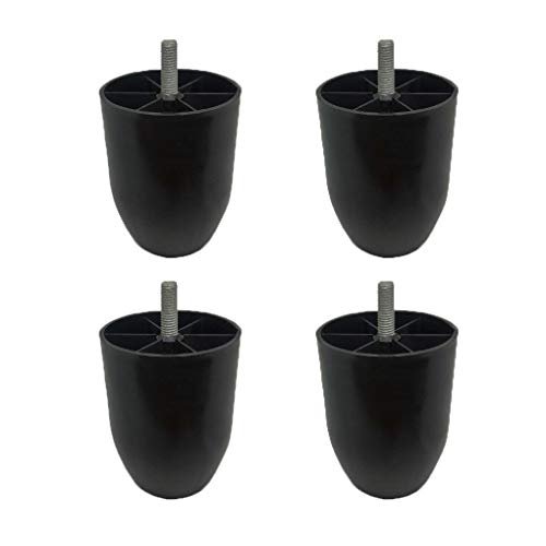 Set of 4 Black M10 Furniture Legs, 10 cm