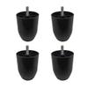 Set of 4 Black M10 Furniture Legs, 10 cm view 1