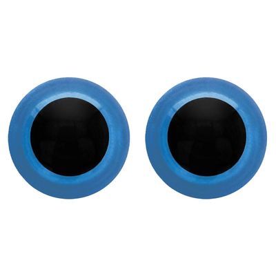 Frida's Wollhaus 1 Pair of Two-Tone Safety Eyes for Stuffed Animals, Dolls, Crochet, Amigurumi and Knitting (215 | Blue, 20 mm)
