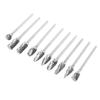 10-Piece Tungsten Carbide Burr Set, Double-Cut, 3 mm Shank view 4