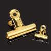 OZFENGH 5-Pack 30/75 mm Round Metal Handle Clips, Gold Bulldog Book Clips, Stainless Steel Ticket Clamps, Photo Holders (75 mm) view 4