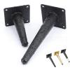 LIGUOYI Metal Furniture Legs, 4-Pack, Tapered, Vertical/Angled, 650 kg Capacity, 20 cm (8 in), Black-Gold view 2