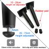 LIGUOYI Metal Furniture Legs, 4-Pack, Tapered, Vertical/Angled, 650 kg Capacity, 20 cm (8 in), Black-Gold view 4
