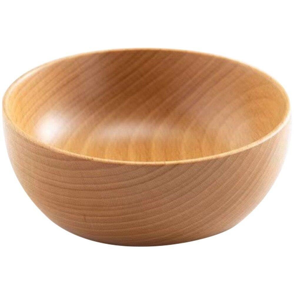 Lpitoy Wooden Ramen Bowl, Handmade Serving Bowl for Salads, Fruit, Vegetables and Muesli