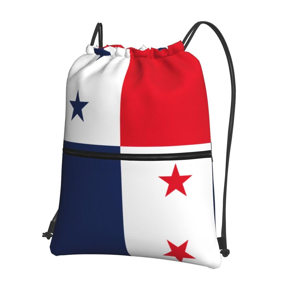 YQxwJL Panama Flag Drawstring Gym Bag, Black