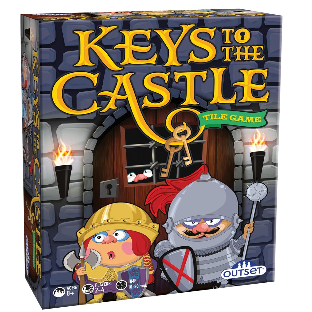 Outset Media Keys to the Castle Board Game, 54 Cards and 40 Game Pieces, Ages 8+