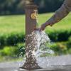Relaxdays Antique-Style Freestanding Fountain with Faucet, 71 x 17 x 21 cm, Dark Brown view 3