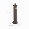 Relaxdays Antique-Style Freestanding Fountain with Faucet, 71 x 17 x 21 cm, Dark Brown view 4