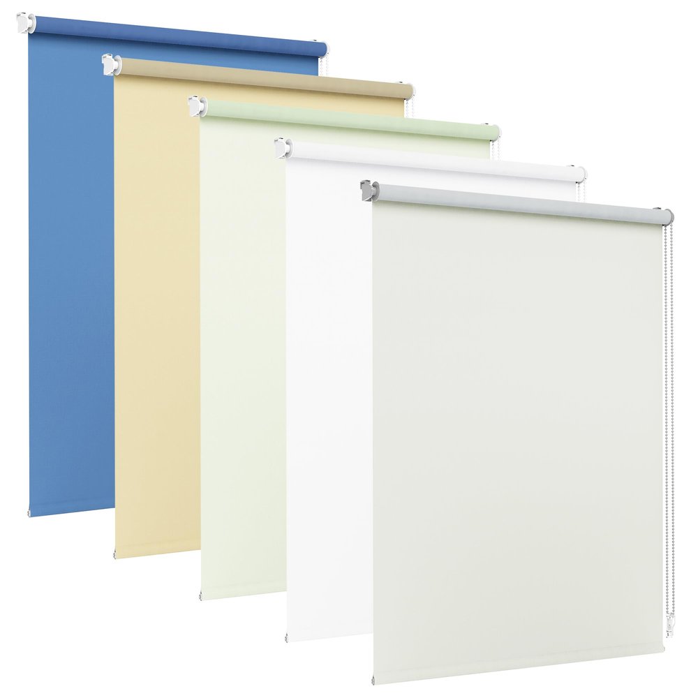 Jalousiescout Blackout Roller Blind Without Drilling, Clip-Fit, 92.5 x 220 cm, White