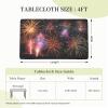 3D Explosion Firework Printed Tablecloth with Elastic Edge, 121.9 x 76.2 cm view 2