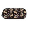 eurwhj Girls’ Pencil Case, Penguin and Pug Dog Design, Large Zippered Pen Holder view 1