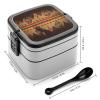 GFLFMXZW Native American Bento Box for Adults, 2-Tier Lunchbox with Spoon and Handle view 2