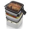 GFLFMXZW Native American Bento Box for Adults, 2-Tier Lunchbox with Spoon and Handle view 3
