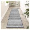 Siunwdiy Gray Abstract Runner Rug, Non-Slip Washable Kitchen Hallway Runner, 60 x 360 cm view 1