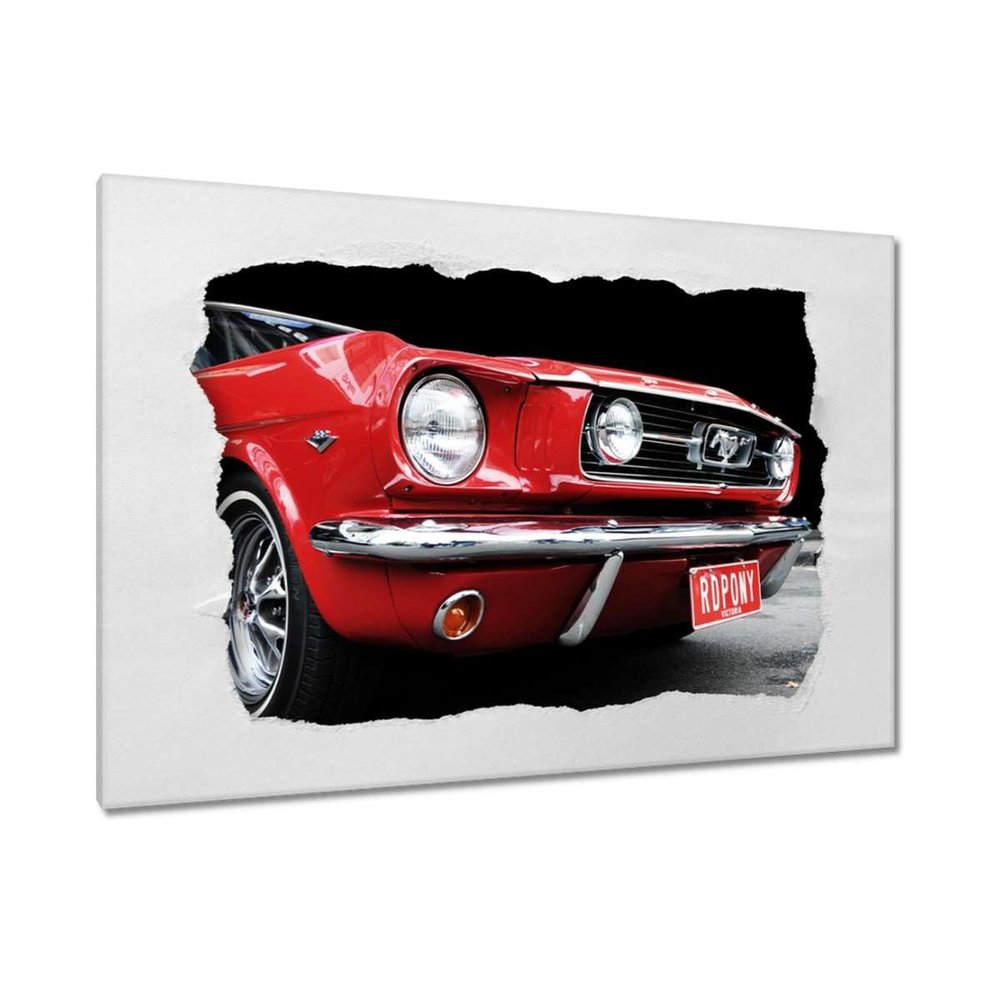Canvas Print Wall Decoration, 90 x 60 cm, Red Sports Car, No. H771M_WFPC1L