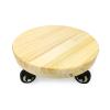 Wooden Plant Caddy with 4 Wheels view 1