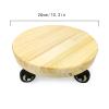 Wooden Plant Caddy with 4 Wheels view 2