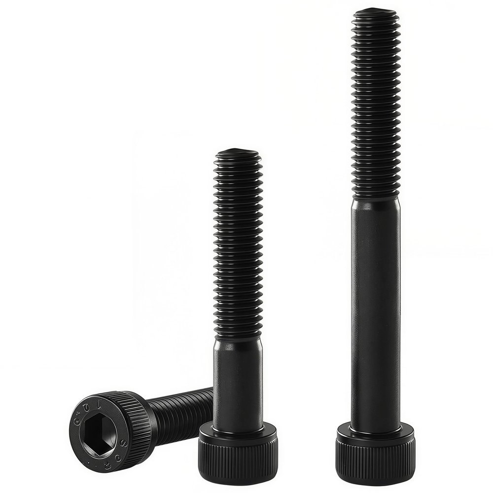 YIIFLY M8 x 80 mm Socket Head Cap Screws, Grade 12.9 Alloy Steel, DIN 912, Black Oxide, Partially Threaded, 10-Pack