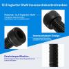 YIIFLY M8 x 80 mm Socket Head Cap Screws, Grade 12.9 Alloy Steel, DIN 912, Black Oxide, Partially Threaded, 10-Pack view 2