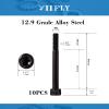 YIIFLY M8 x 80 mm Socket Head Cap Screws, Grade 12.9 Alloy Steel, DIN 912, Black Oxide, Partially Threaded, 10-Pack view 3