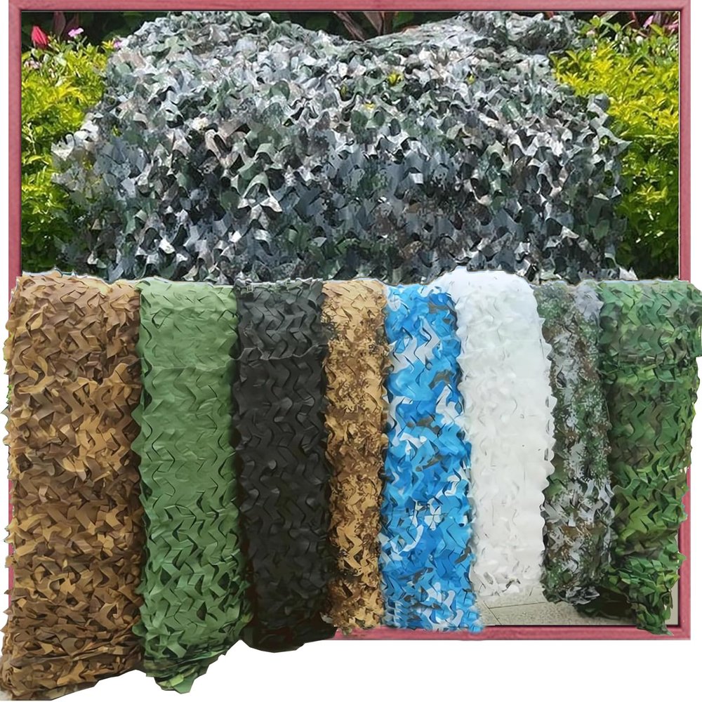 HQQMNY Camouflage Net, 210D Oxford Fabric, Woodland