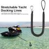 Boat Docking Line with Bungee Cord for Kayaks, Watercraft, Ski Boats, Pontoons and Canoes, Black view 4