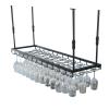Generic Ceiling-Mounted Bar Wine Rack and Stemware Holder for Kitchen, Black, 120 x 35 cm view 1