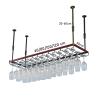 Generic Ceiling-Mounted Bar Wine Rack and Stemware Holder for Kitchen, Black, 120 x 35 cm view 2