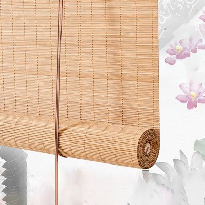 SGSKEIEY Natural Bamboo Roller Blind, 75 x 280 cm