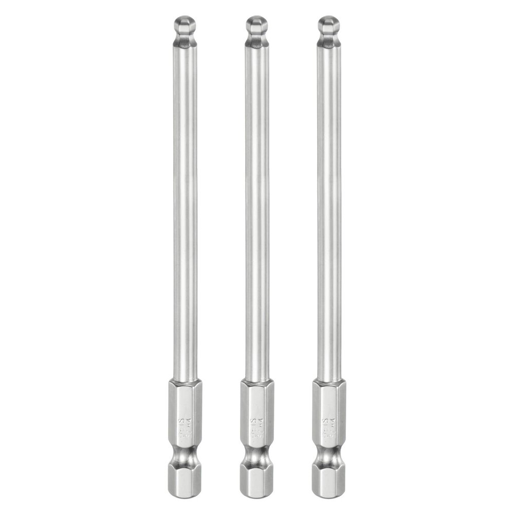 QUARKZMAN 3-Piece 4 mm Ball-End Hex Bit Set, 100 mm, Magnetic