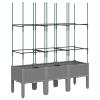 JUDYY Light Gray Planter Box with Trellis, 120 x 40 x 142.5 cm, PP - 367957 view 2