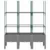 JUDYY Light Gray Planter Box with Trellis, 120 x 40 x 142.5 cm, PP - 367957 view 3