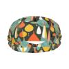 Mid-Century Modern Retro Teardrop-Print Sports Headband view 2