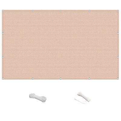 UV-Protection Balcony Privacy Screen 0.55 x 5.4 m, Weatherproof, Cream