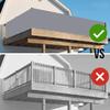 UV-Protection Balcony Privacy Screen 0.55 x 5.4 m, Weatherproof, Cream view 3