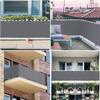 UV-Protection Balcony Privacy Screen 0.55 x 5.4 m, Weatherproof, Cream view 4